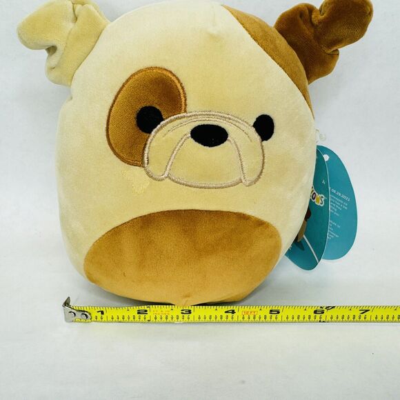 Squishmallow Griz the Bulldog Tan Brown 7" NEW - Picture 12 of 12